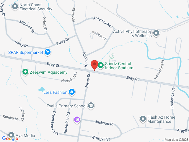 Map showing event location